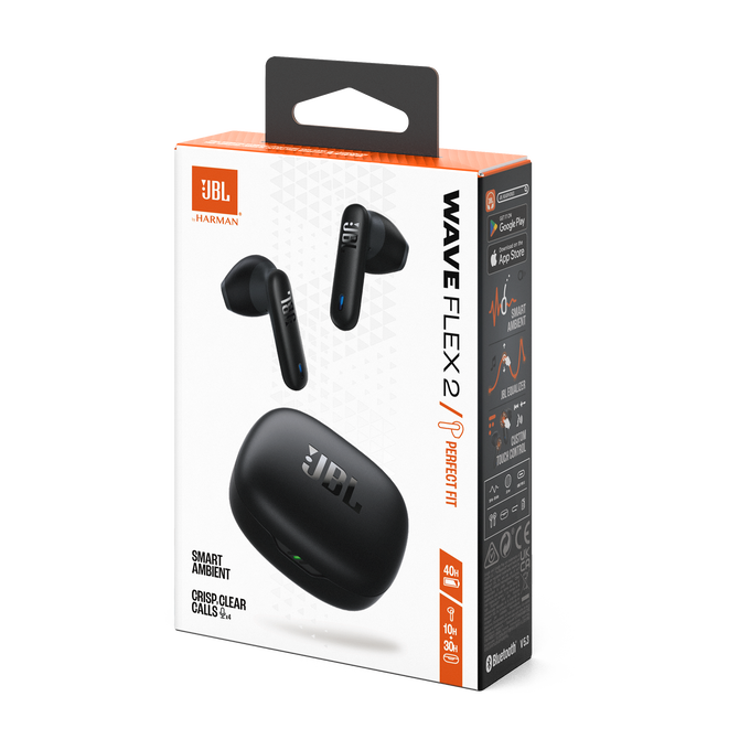 JBL Wave Flex 2 - Black - True Wireless Earbuds - Detailshot 15 image number null